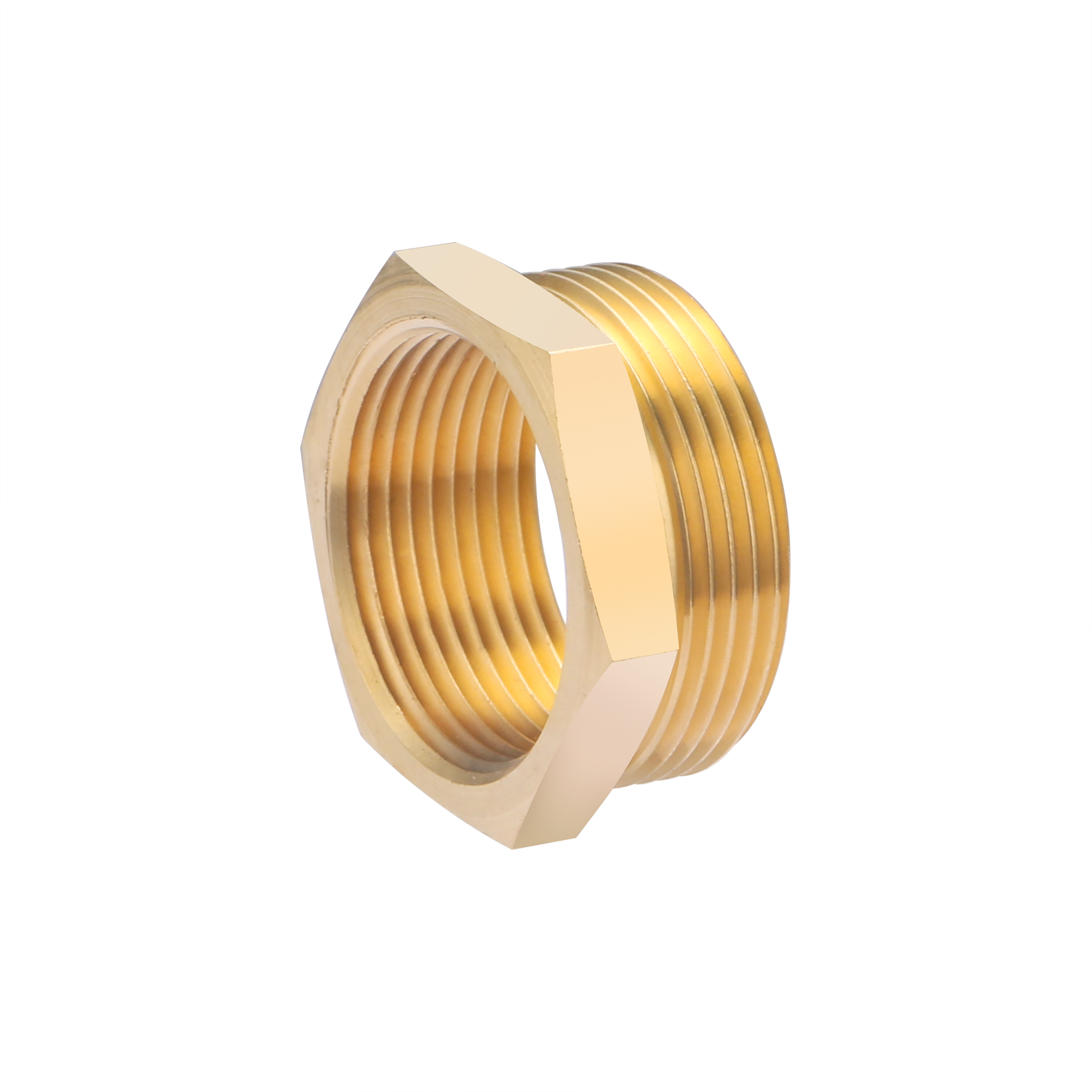 Conector roscado macho (1' 1/2) - hembra (1' 1/4) de 6 lados exterior