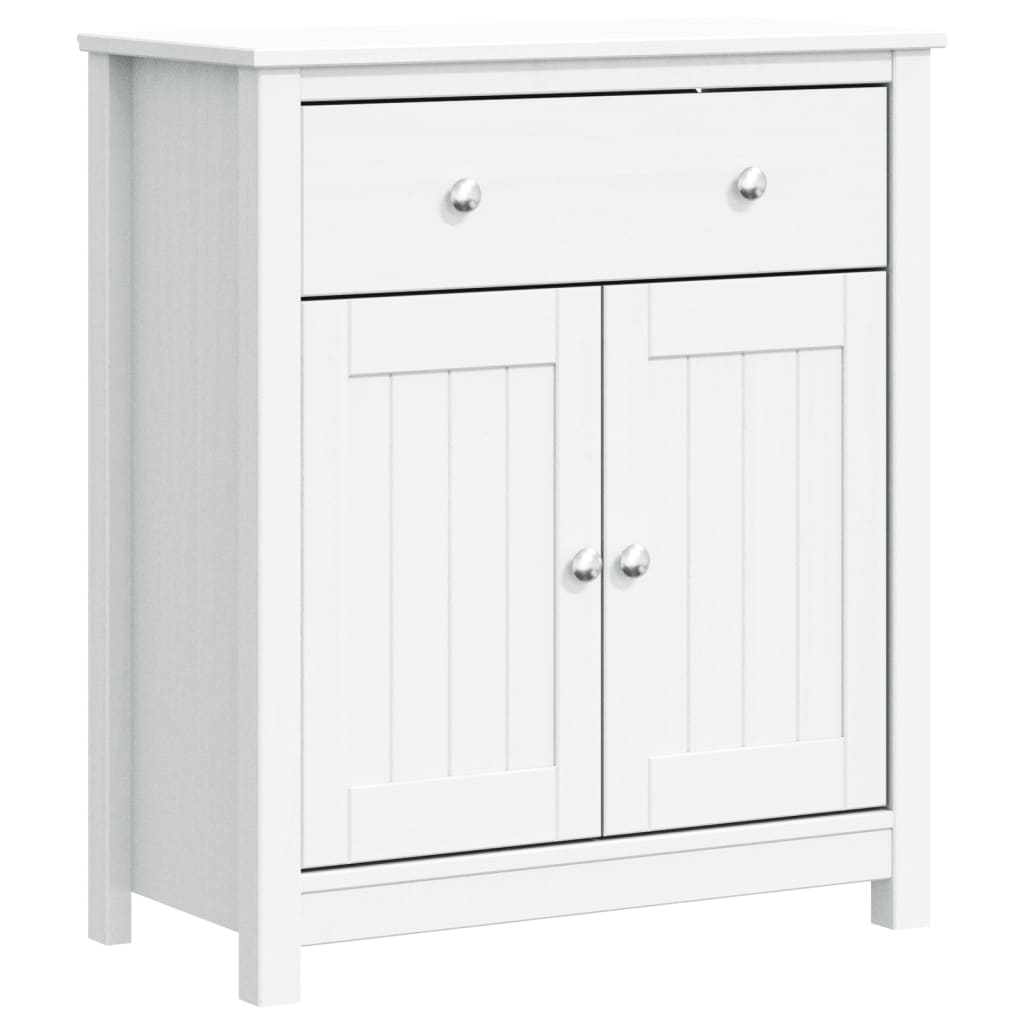 vidaXL mueble de baño berg madera maciza de pino blanco 69,5x34x80 cm