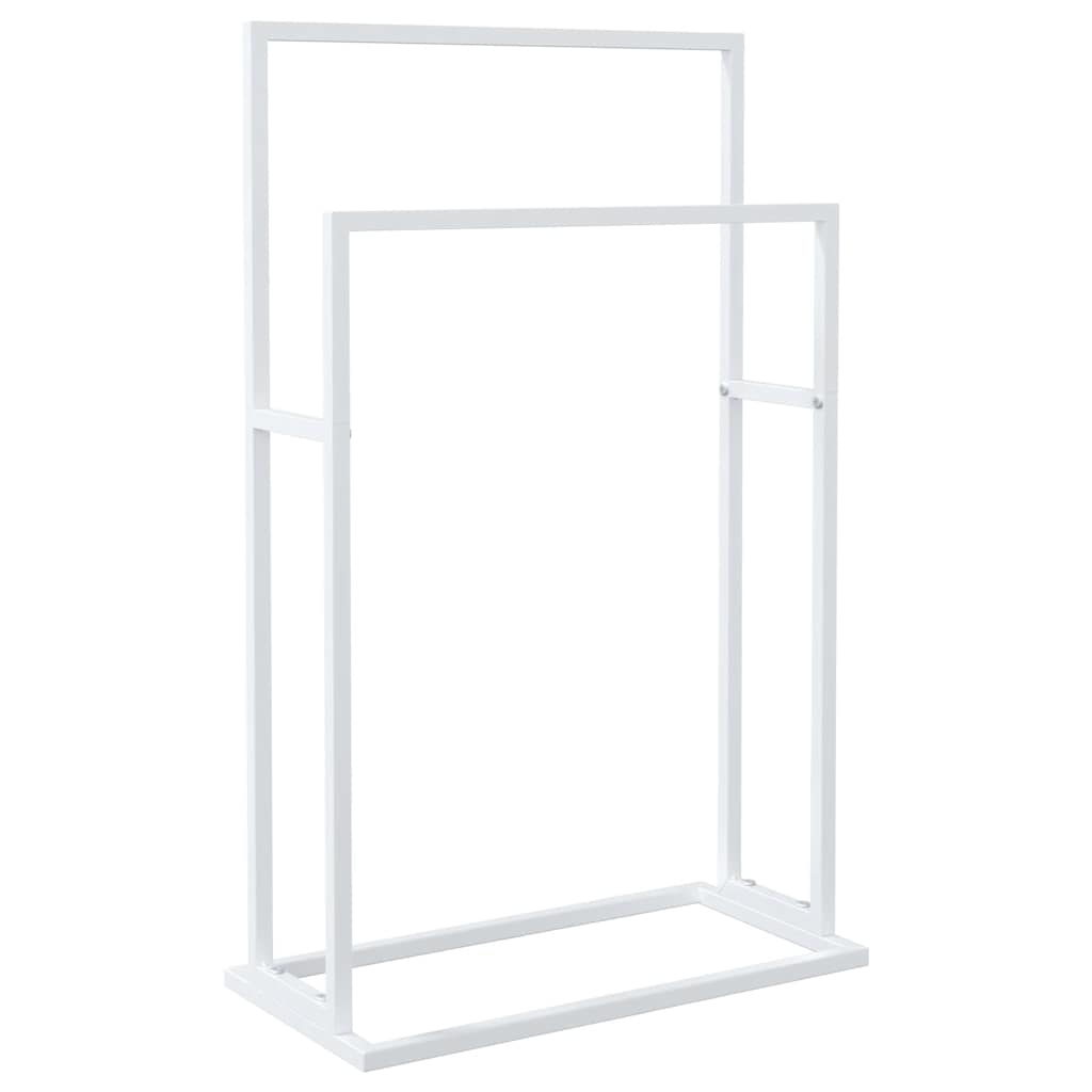 vidaXL toallero de pie de hierro blanco 48x24x78,5 cm
