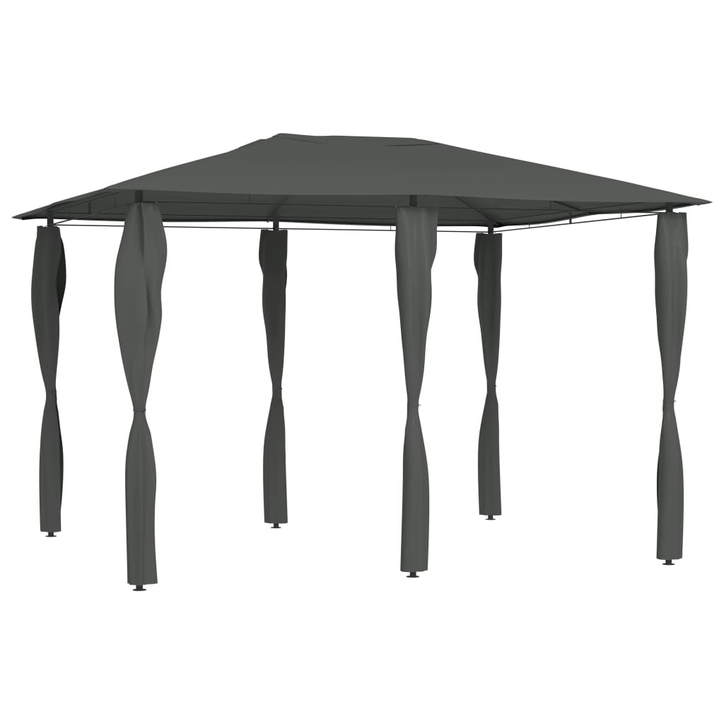 vidaXL cenador con cubiertas de postes antracita 3x4x2,6 m 160 g/m²