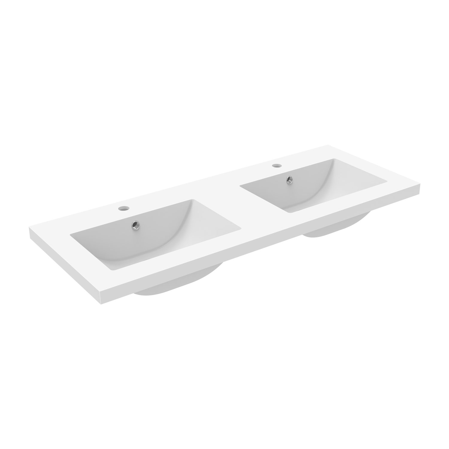 Lavabo empotrado de piedra artificial aica 120 x 46.5 x 17.5cm