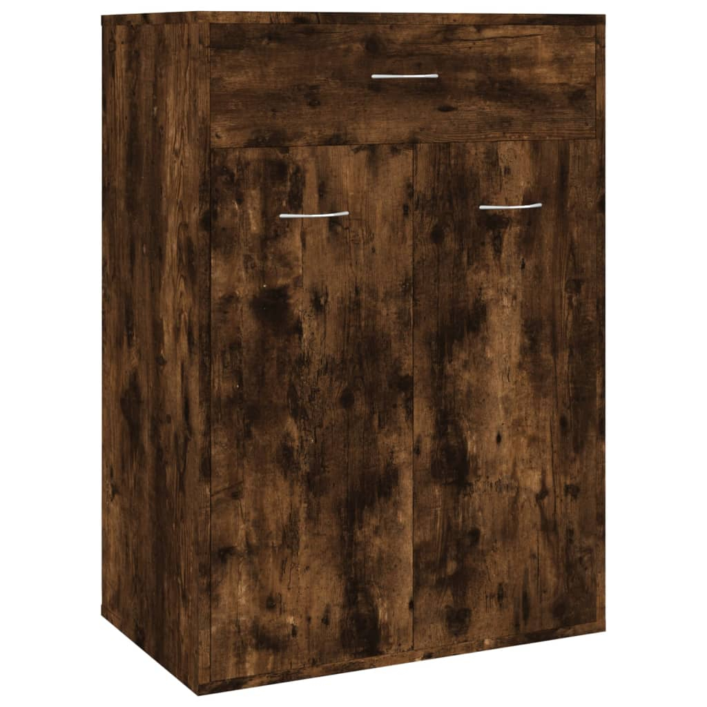 vidaXL zapatero madera contrachapada roble ahumado 60x35x84 cm