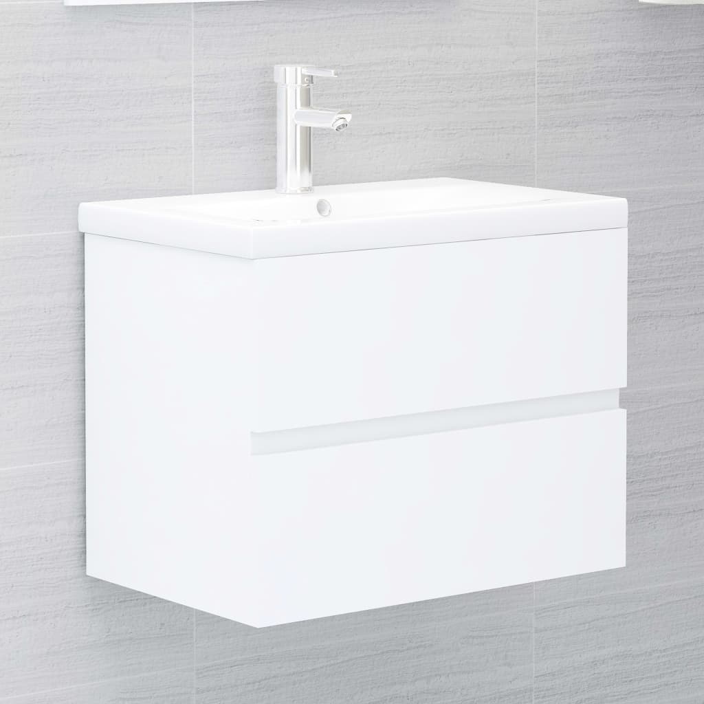 Mueble con lavabo madera de ingeniería blanco es9352