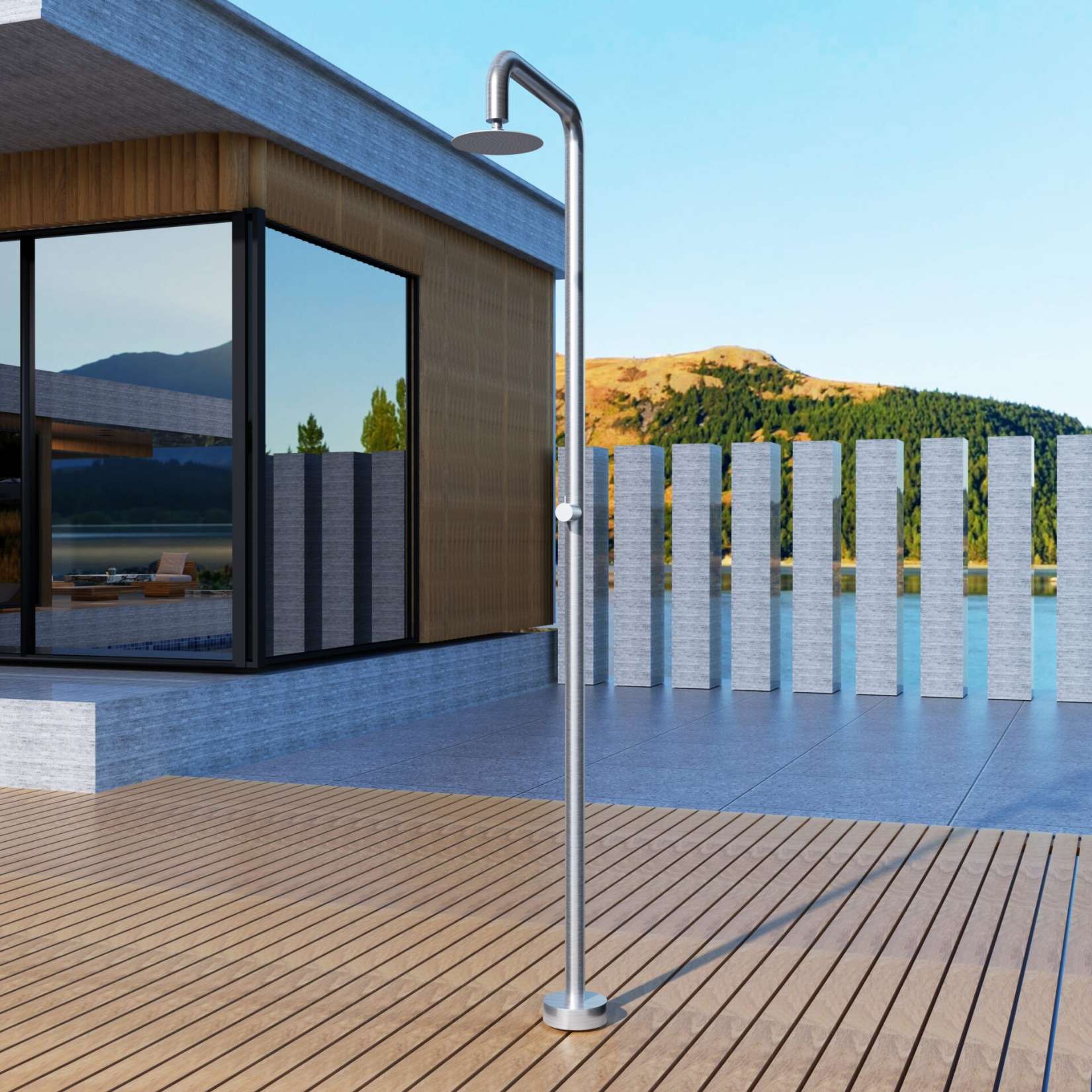 Ducha de piscina oregon en acero inox | poolimex