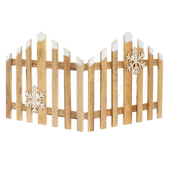 Valla decorativa de navidad 77x38 cm luces LED y temporizador, a pilas