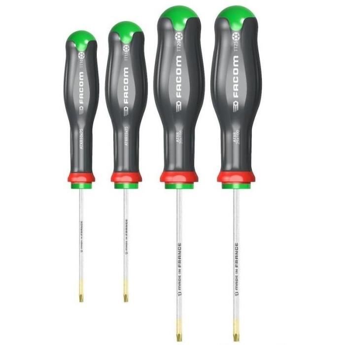 Juego de 4 destornilladores resistorx protwist - facom - atxr.j4pb