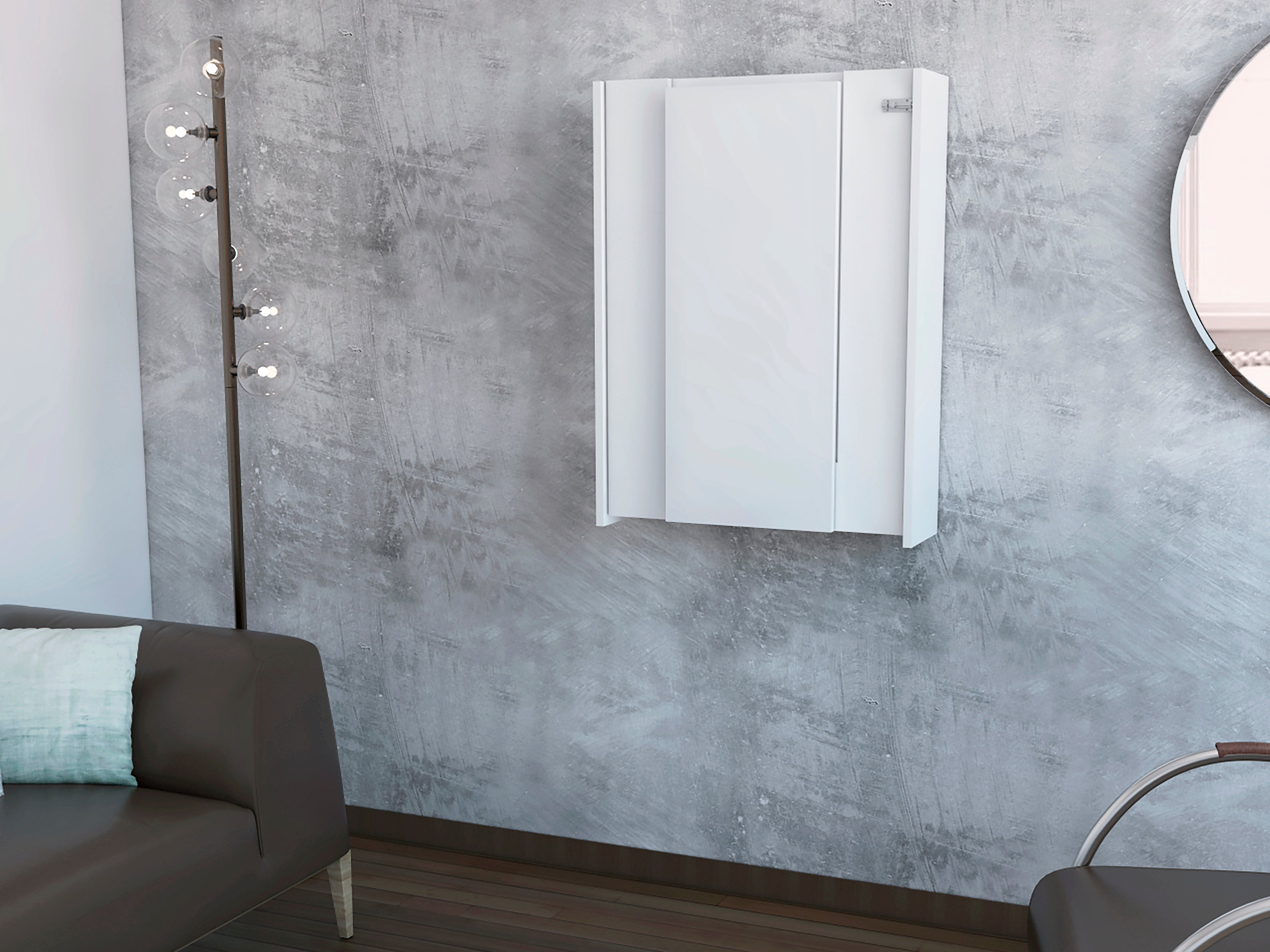 Tuhome mesa plegable dalton con base y estantes, blanco