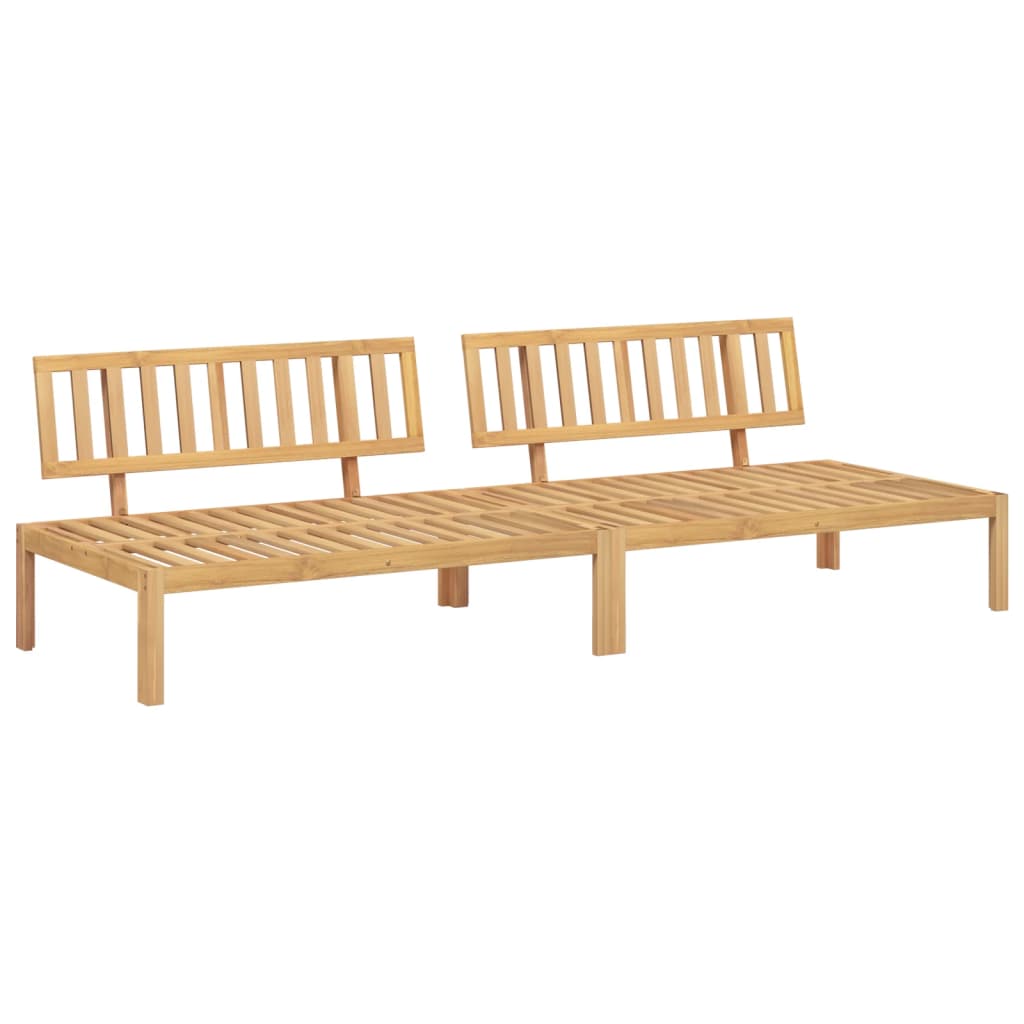 vidaXL sofás centrales palets de jardín 2 uds madera maciza de acacia