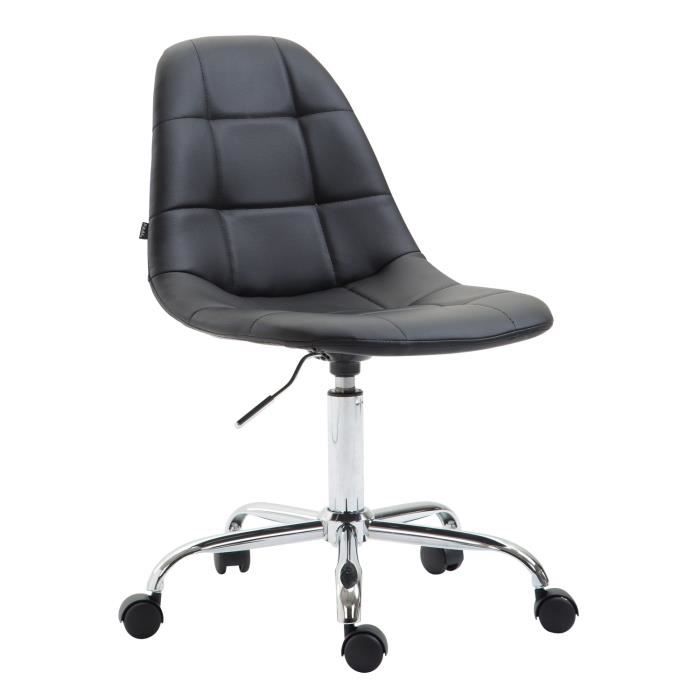 Silla de oficina regulable - polipiel negra - 1u
