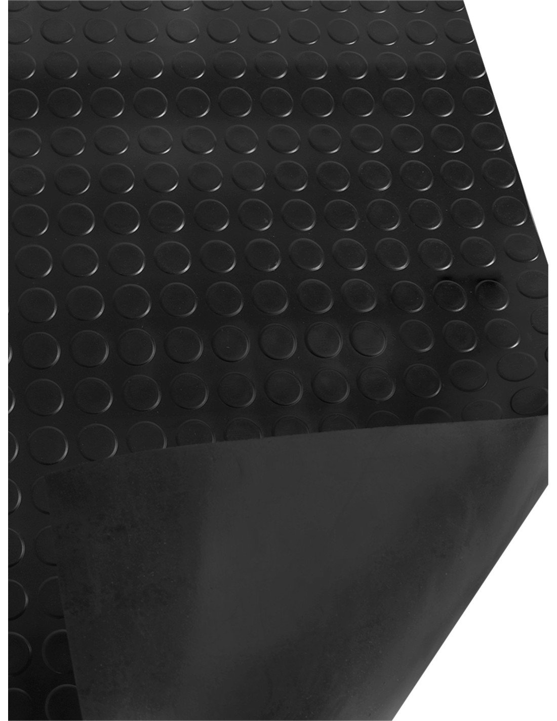 Jardin202 - suelo goma circulo negro - rollo 3 mm 15 x 1,20 m