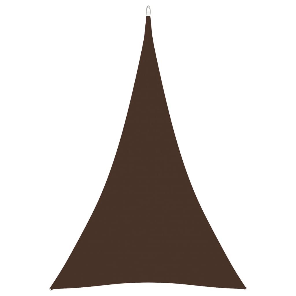 vidaXL toldo de vela triangular tela oxford marrón 4x5x5 m