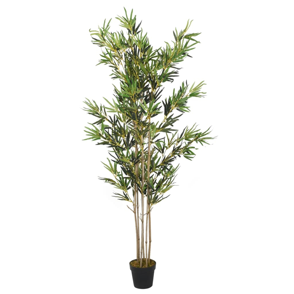 vidaXL árbol de bambú artificial con 1380 hojas verde 200 cm