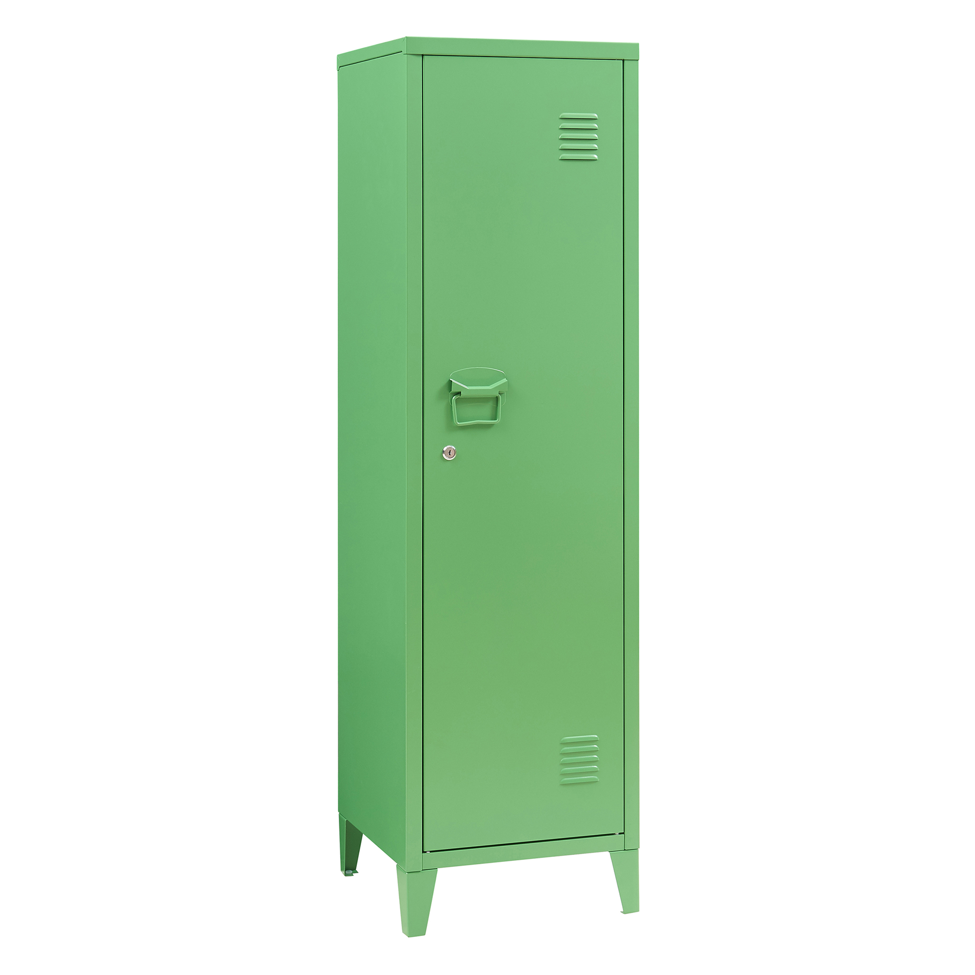 Casillero metálico kurikka 3 compartimientos acero 137x38x38 cm - verde