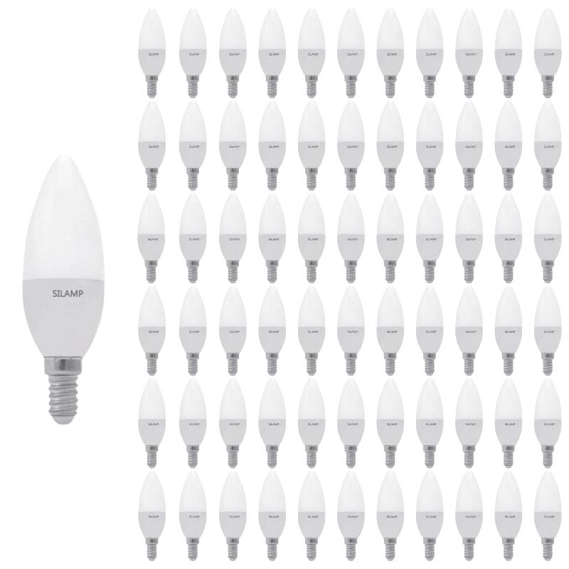 Bombilla LED e14 8w 220v c37 180° (pack de 100) - blanco neutro 4