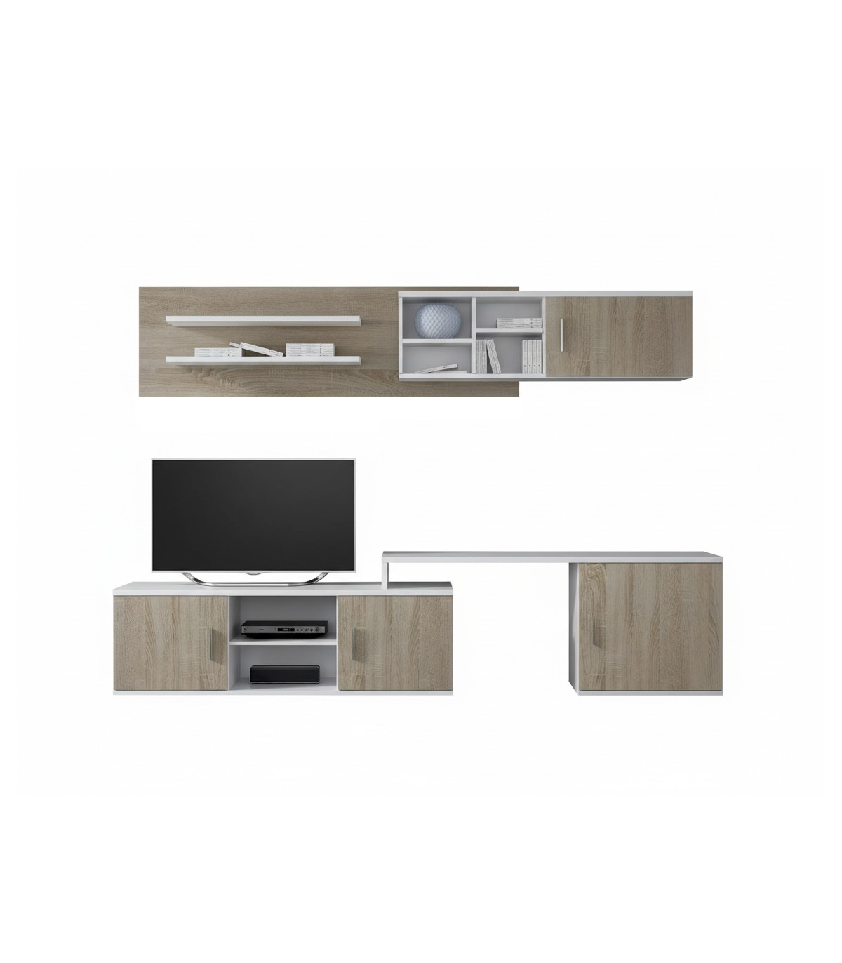 Composición de salón baza modular con mueble tv adaptable