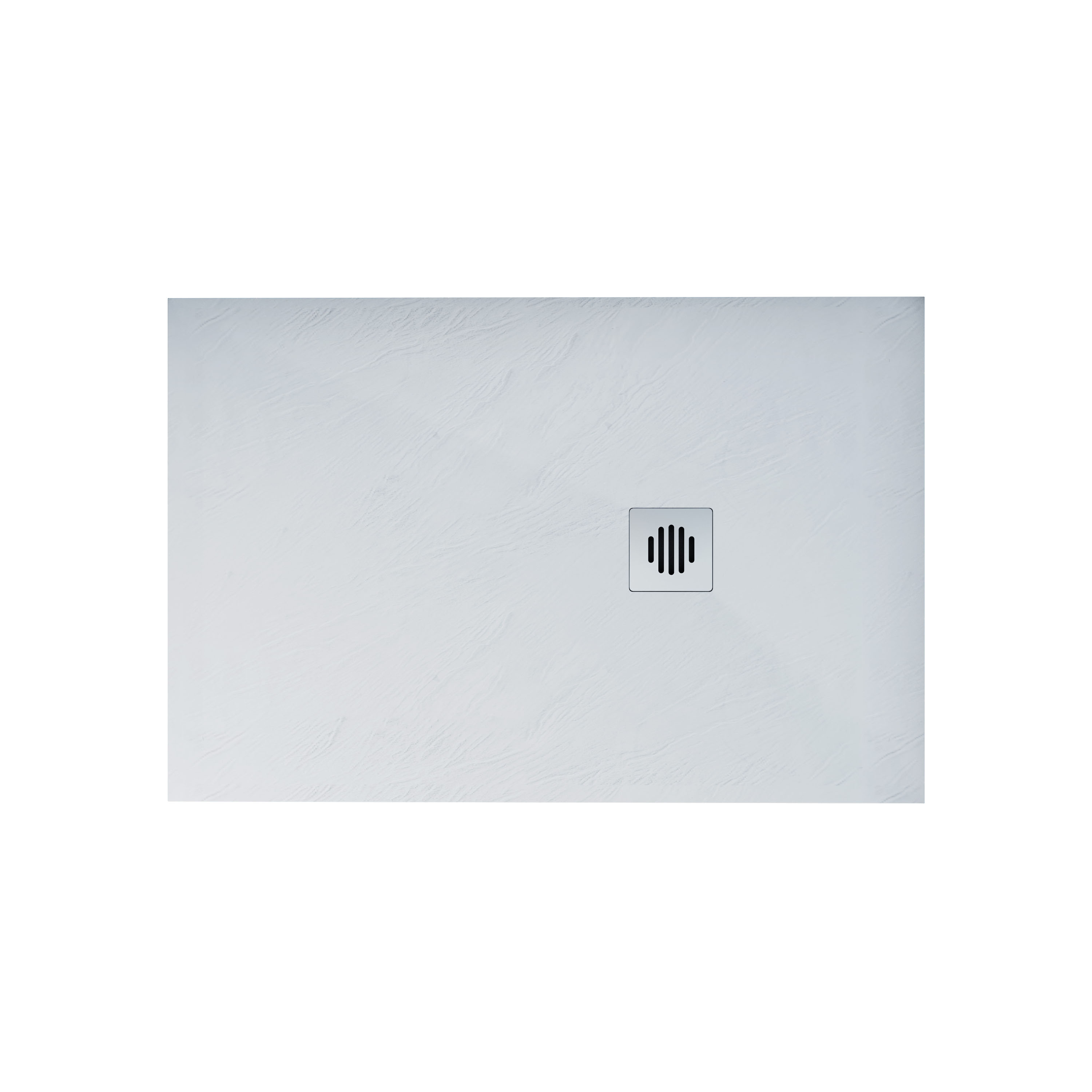 Aica plato de ducha rectangular 80x140x3cm blanco textura pizarra