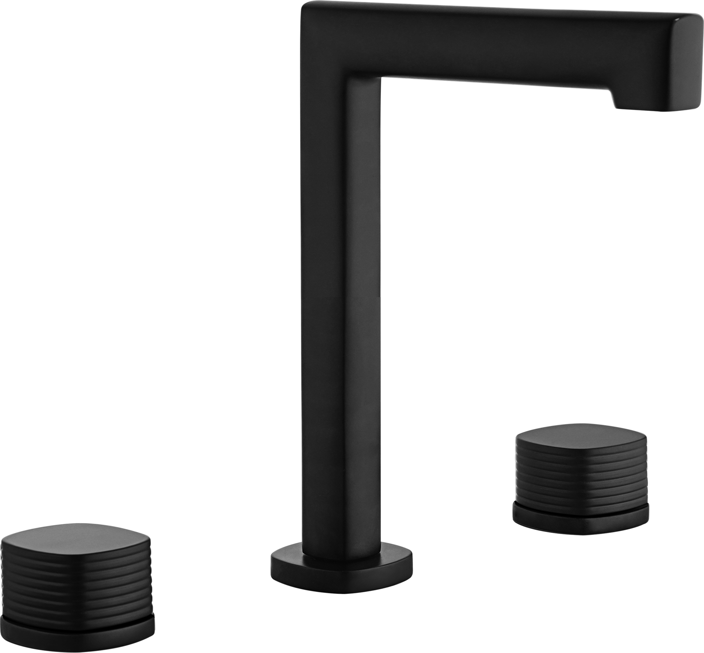 Lavabo bimando sobrencimera caño bajo firenze negro mate [ imex® ]