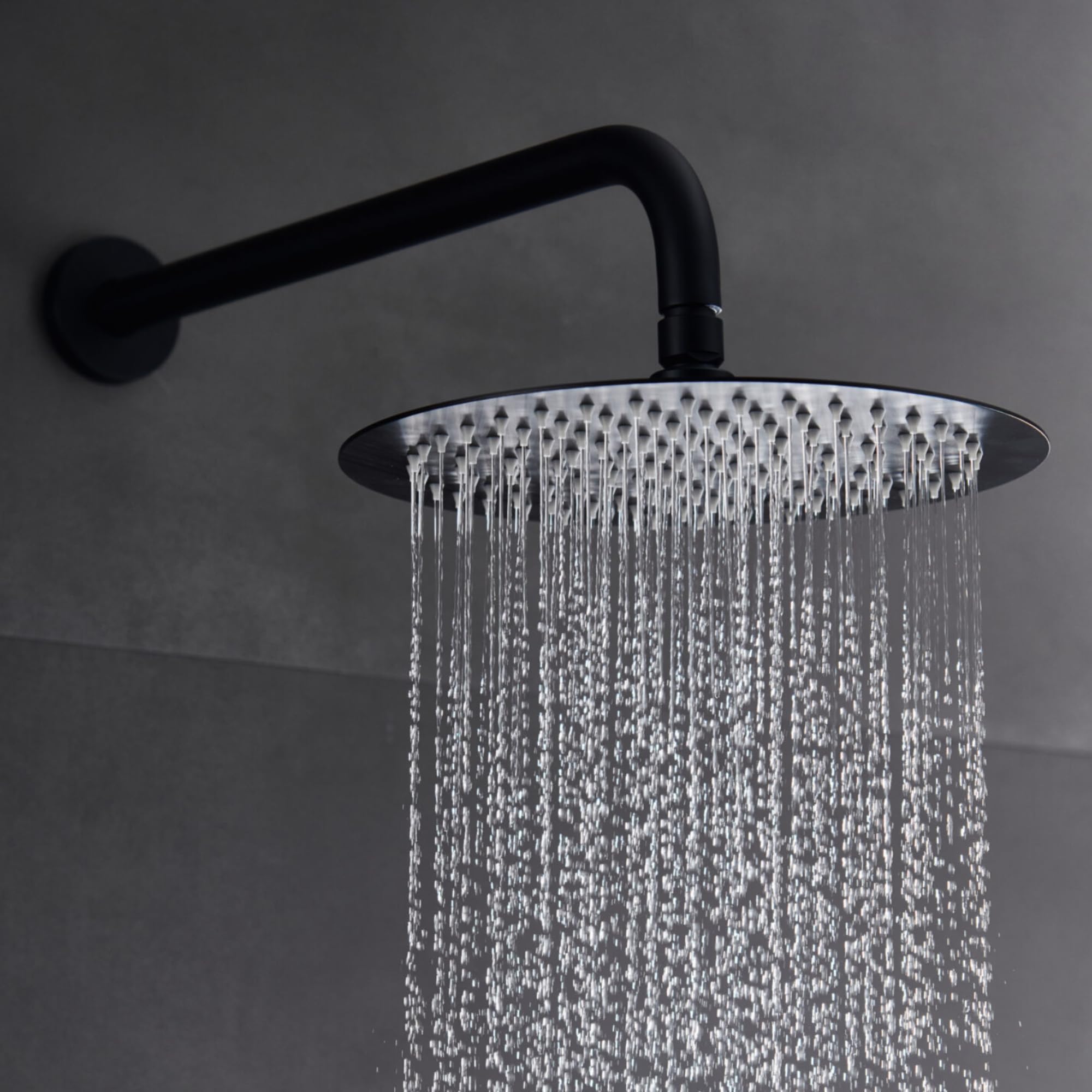 Imex - rociador ducha efecto lluvia 25cm negro serie rociadores