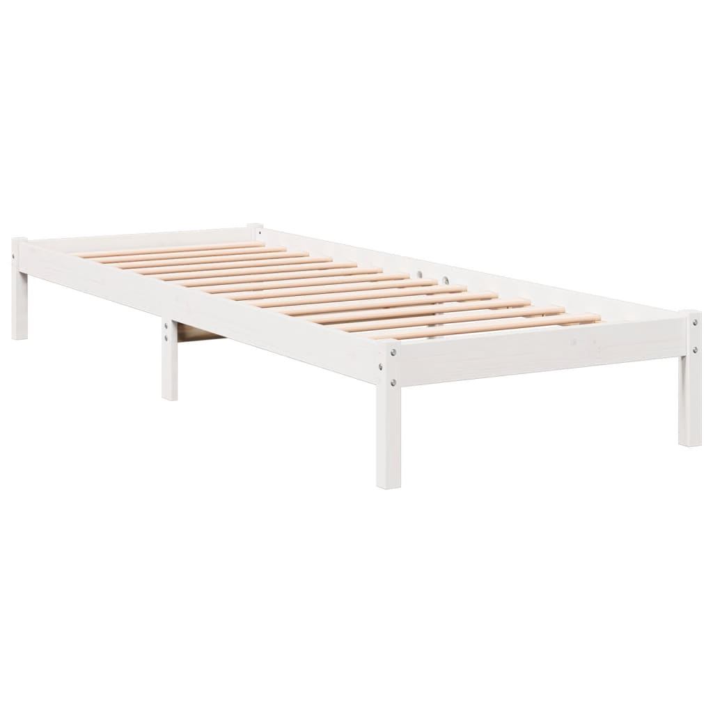 vidaXL cama extralarga sin colchón madera maciza pino blanca 100x220cm