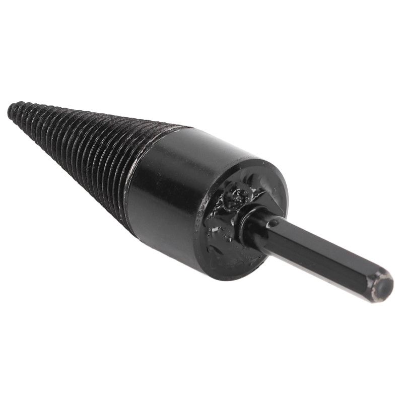 Broca leña 38mm carbono hexagonal negra partidor troncos