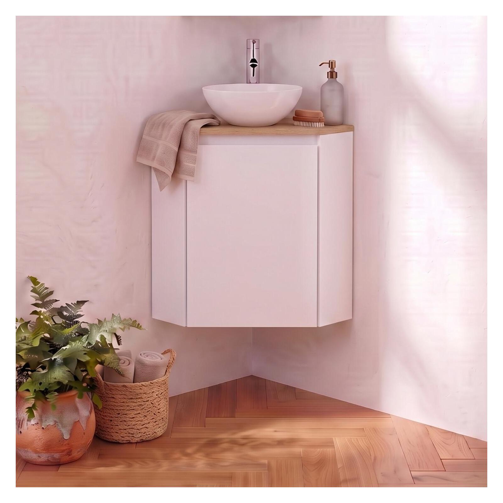 Mueble lavamanos de esquina sorrento