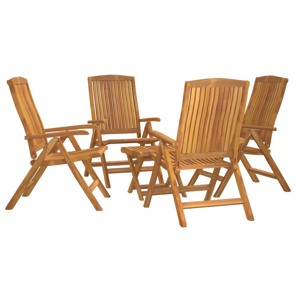 vidaXL juego de muebles de jardín 5 piezas madera maciza teca