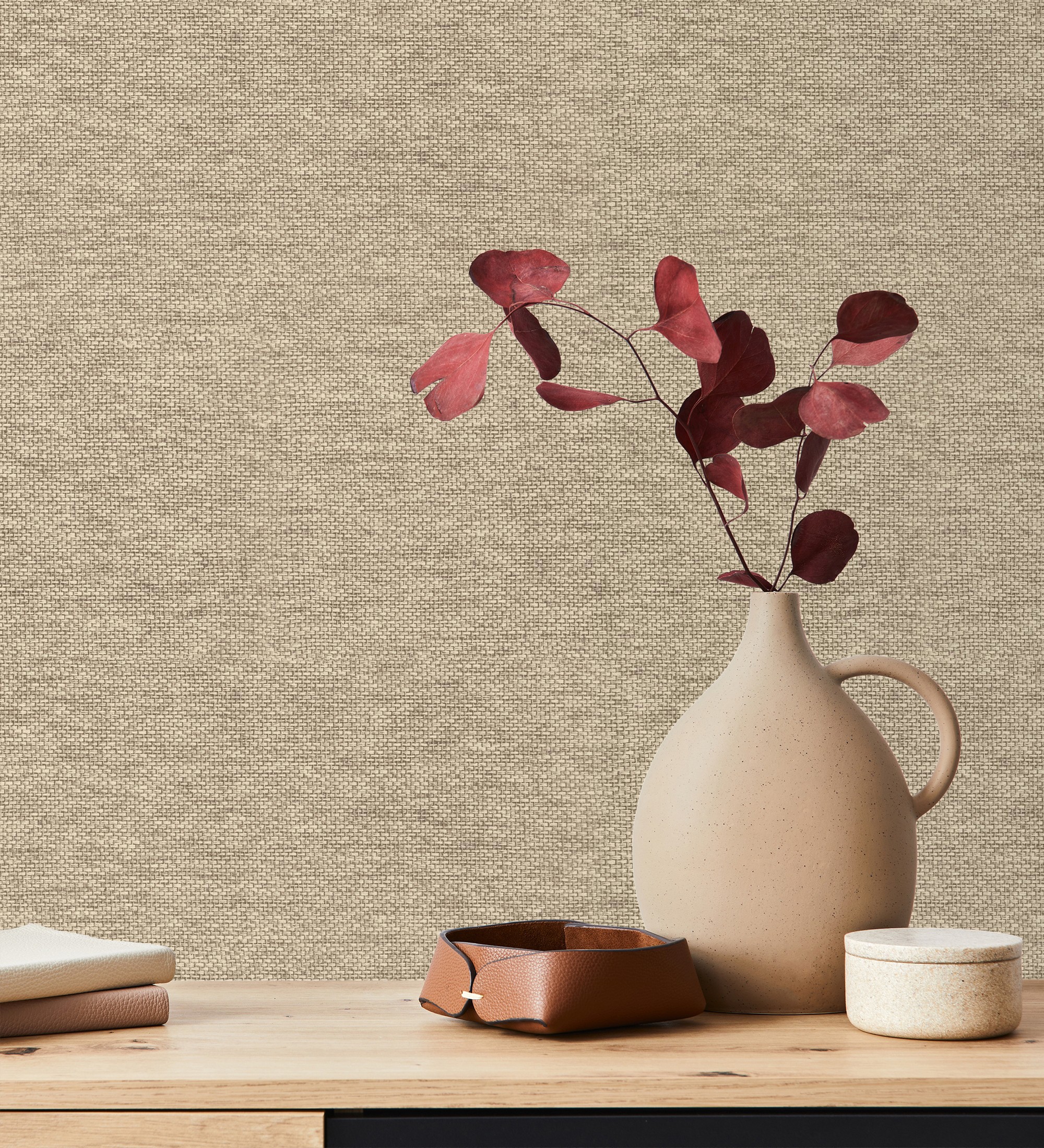 Papel pintado gaulan fibra vegetal rafia en relieve 5.33m²