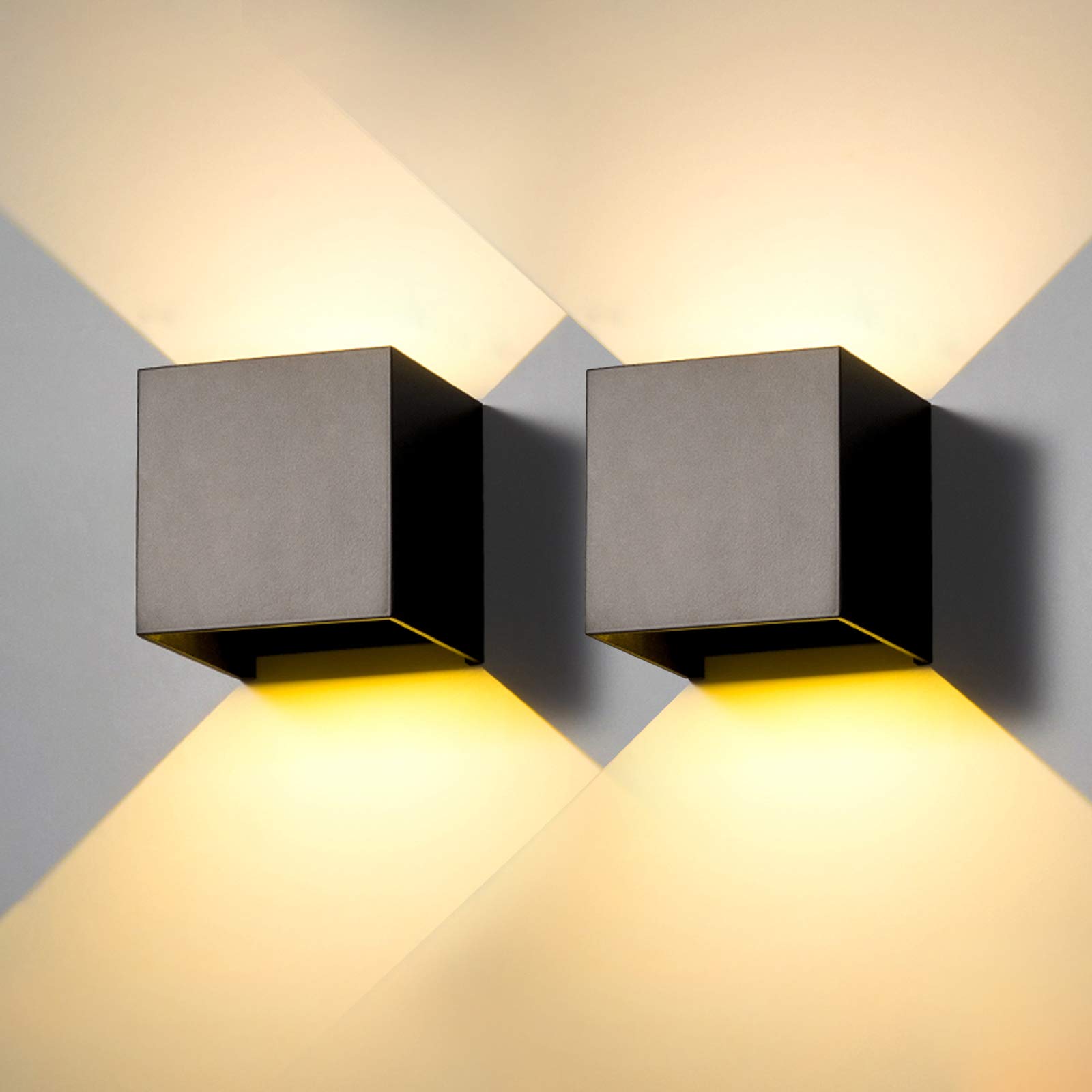 Aplique de pared interior y exterior aluminio impermeable 6 w 3000 k