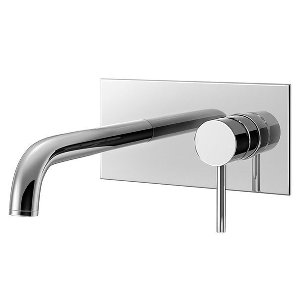 Grifo lavabo empotrado de pared, cromo