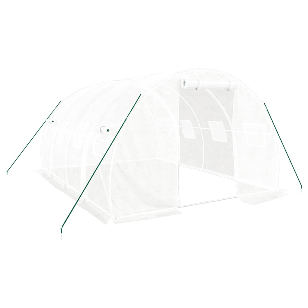 vidaXL invernadero con estructura de acero blanco 12 m² 4x3x2 m