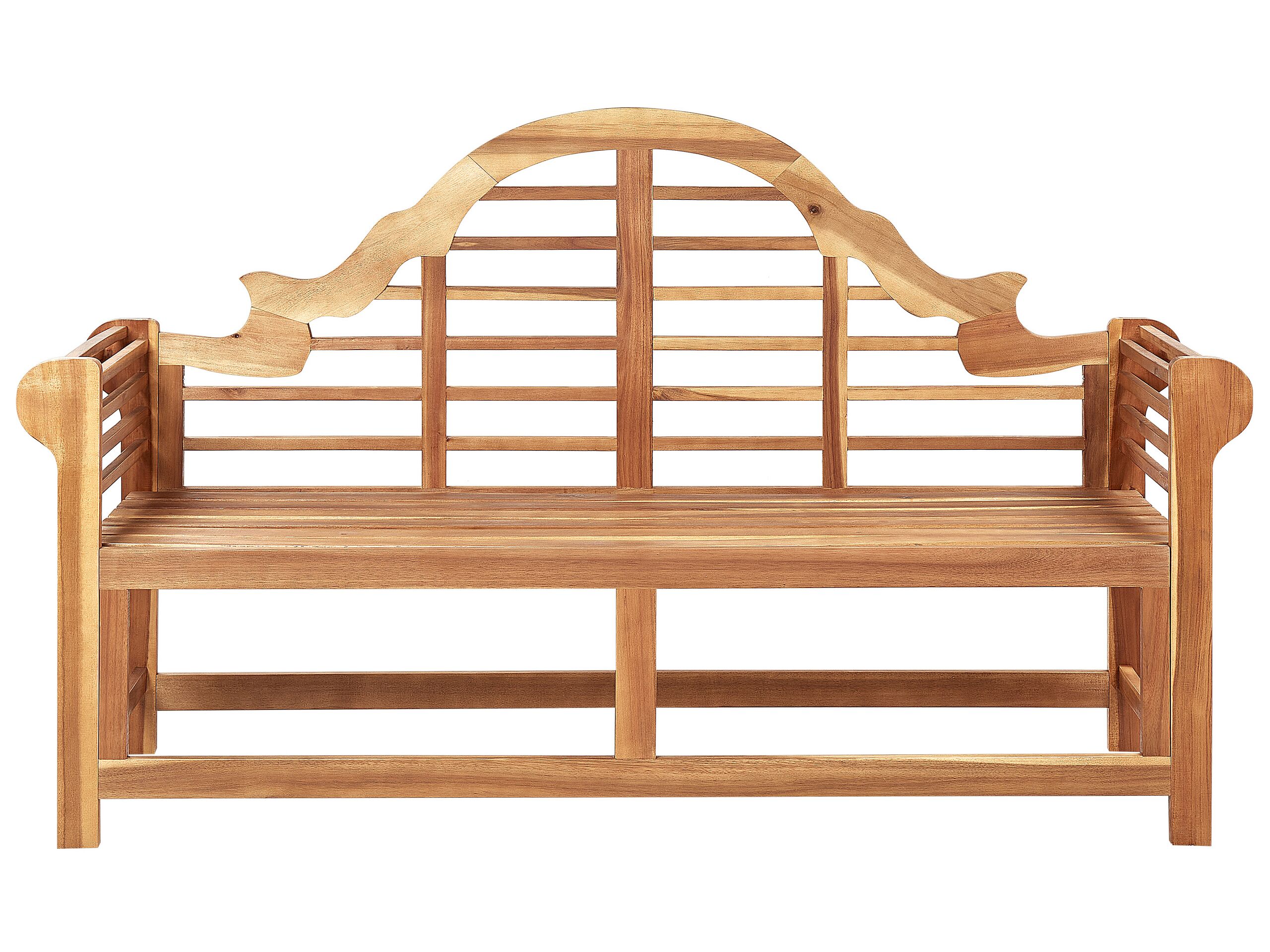 Banco de jardín marlboro 180 cm madera de acacia marrón claro