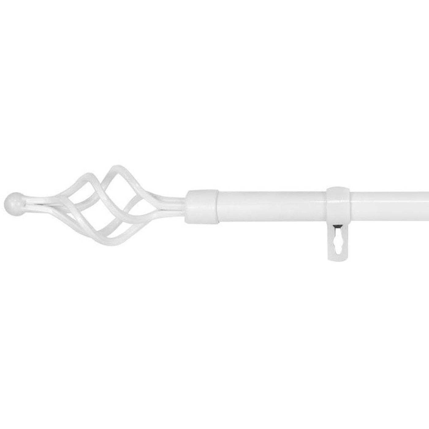 Barra de forja extensible y decorativa (blanco, 160-310cm forma s)
