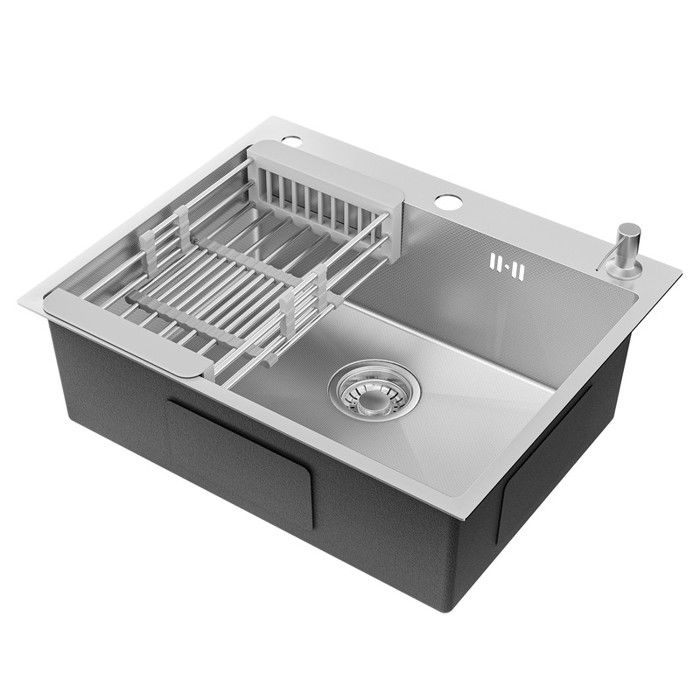Fregadero de cocina - cecipa max - 60x49cm - acero inoxidable - 1 cubeta -