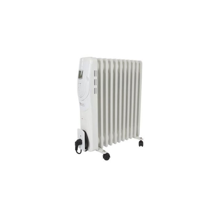 Radiador de aceite - 2500 w - blanco - 11 aletas - pantalla lcd - programab