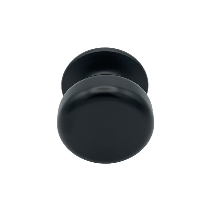 Pomo de puerta fijo, diámetro 70 mm en aluminio negro