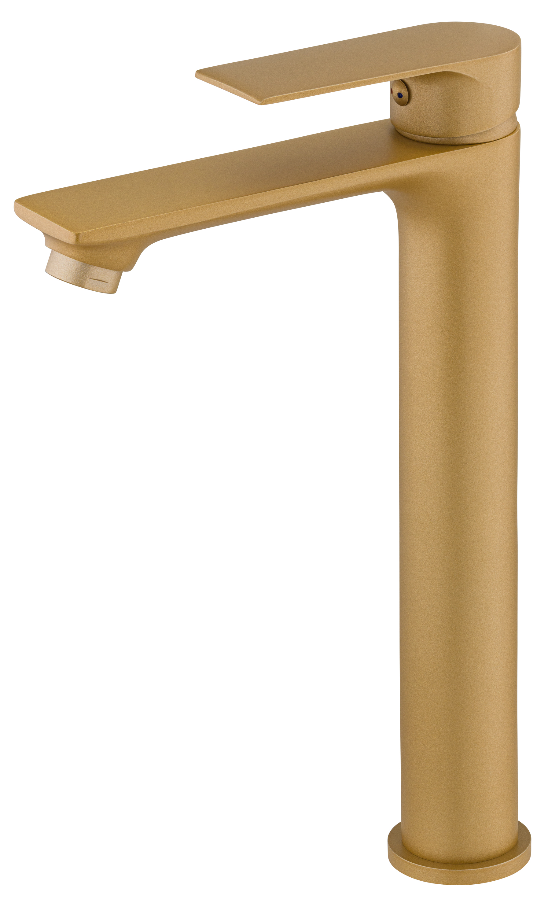 Grifo de lavabo alto dorado cepillado nytia by eurosanit