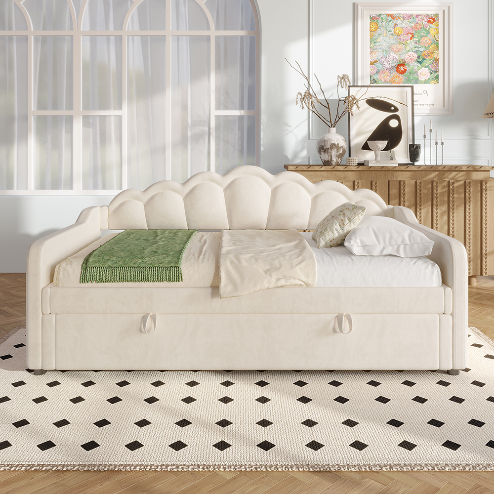 Sofá-cama hidráulico,90x200 cm,beige