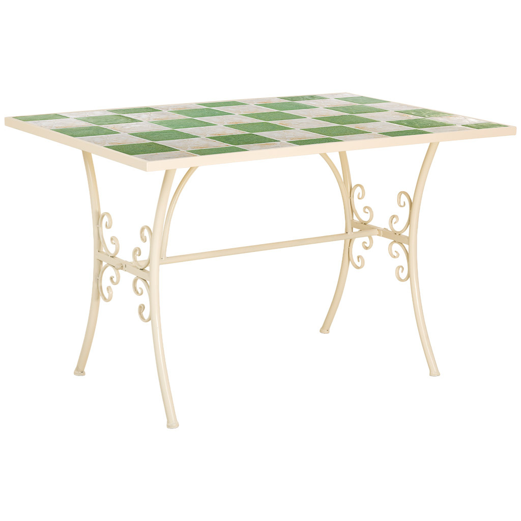 Mesa de mosaico y forja multicolor 120x80x75hcm