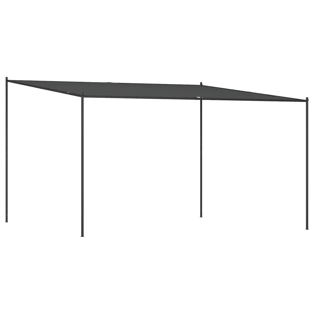 vidaXL cenador acero y tela gris antracita 4x4 m 180 g/m²