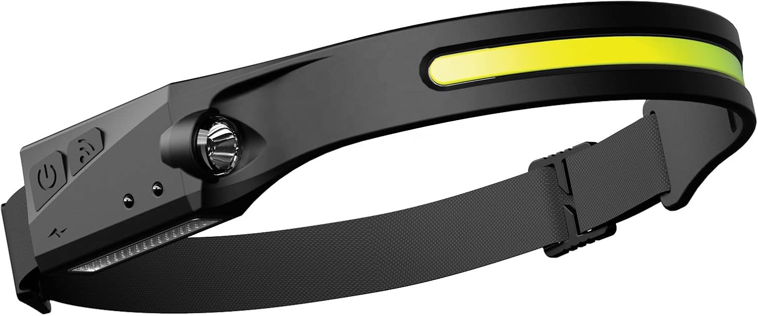 Linterna LED 5 modos sensor camping correr senderismo recargable