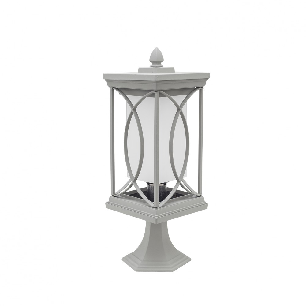 Garden street light 1xe27 metal / crystal silver