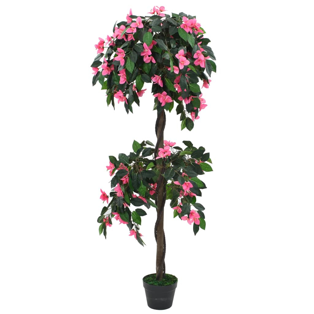 vidaXL planta artificial azalea con maceta 155 cm verde y rosa