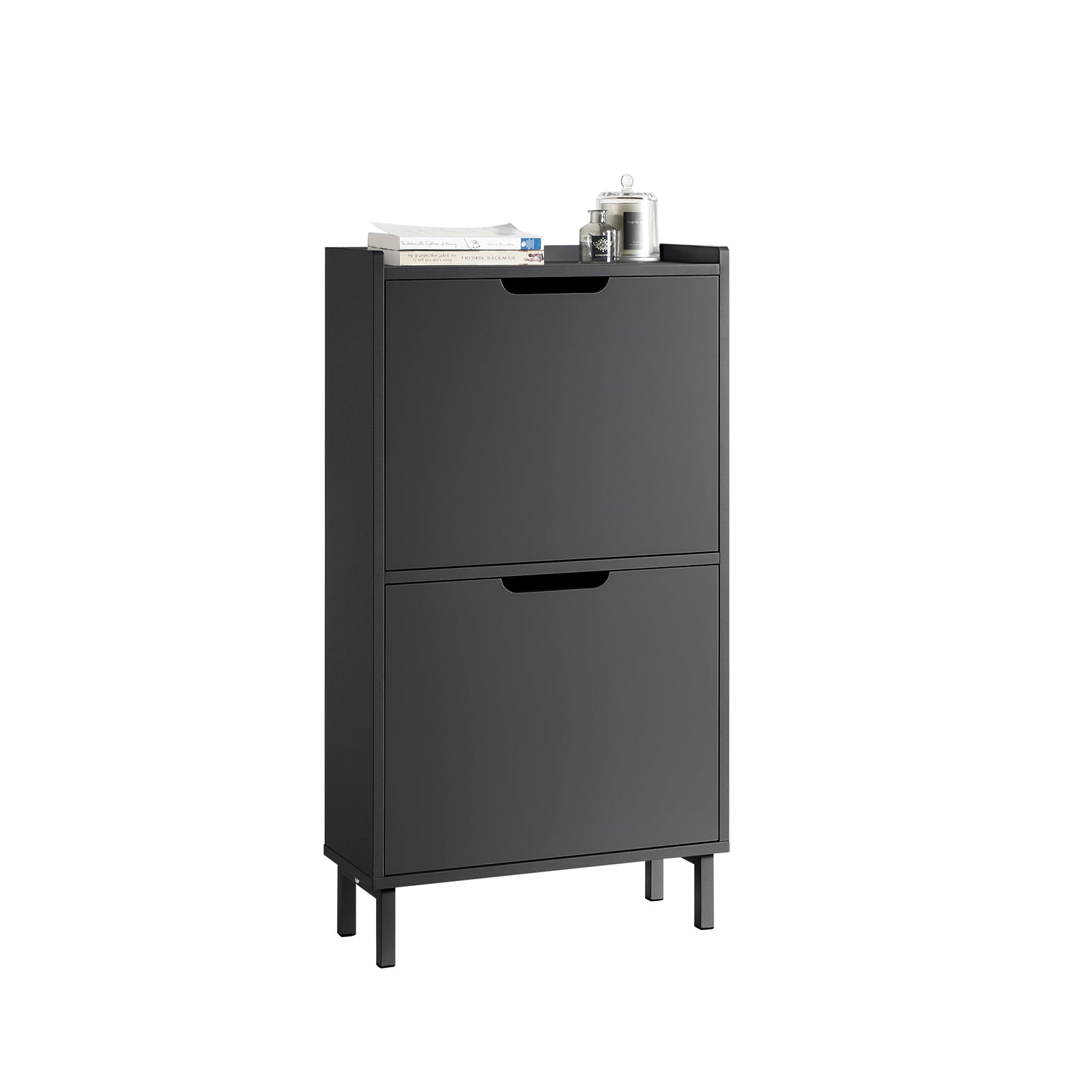 Zapatero estrecho con 2 solapas negro fsr151-sch sobuy