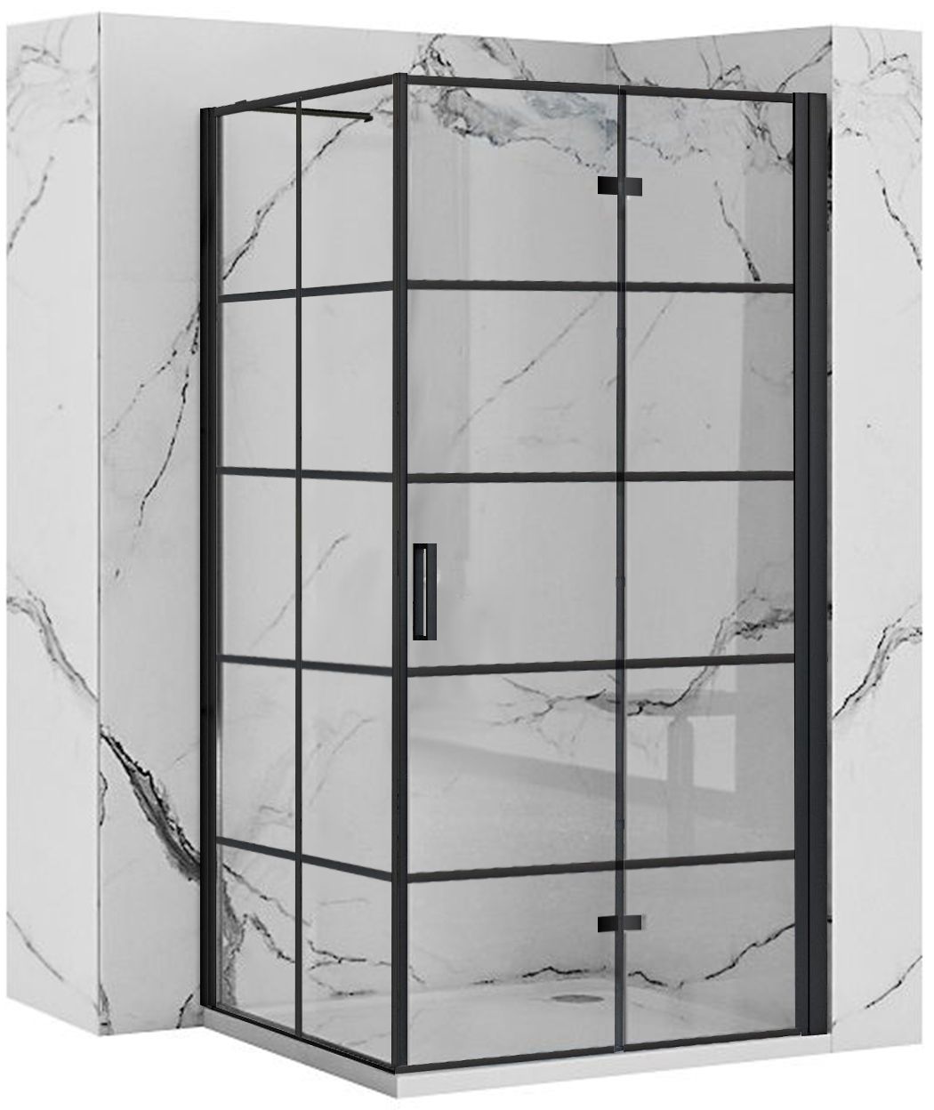 Rea cabina de ducha molier black 90x80, 90x80x190 cm