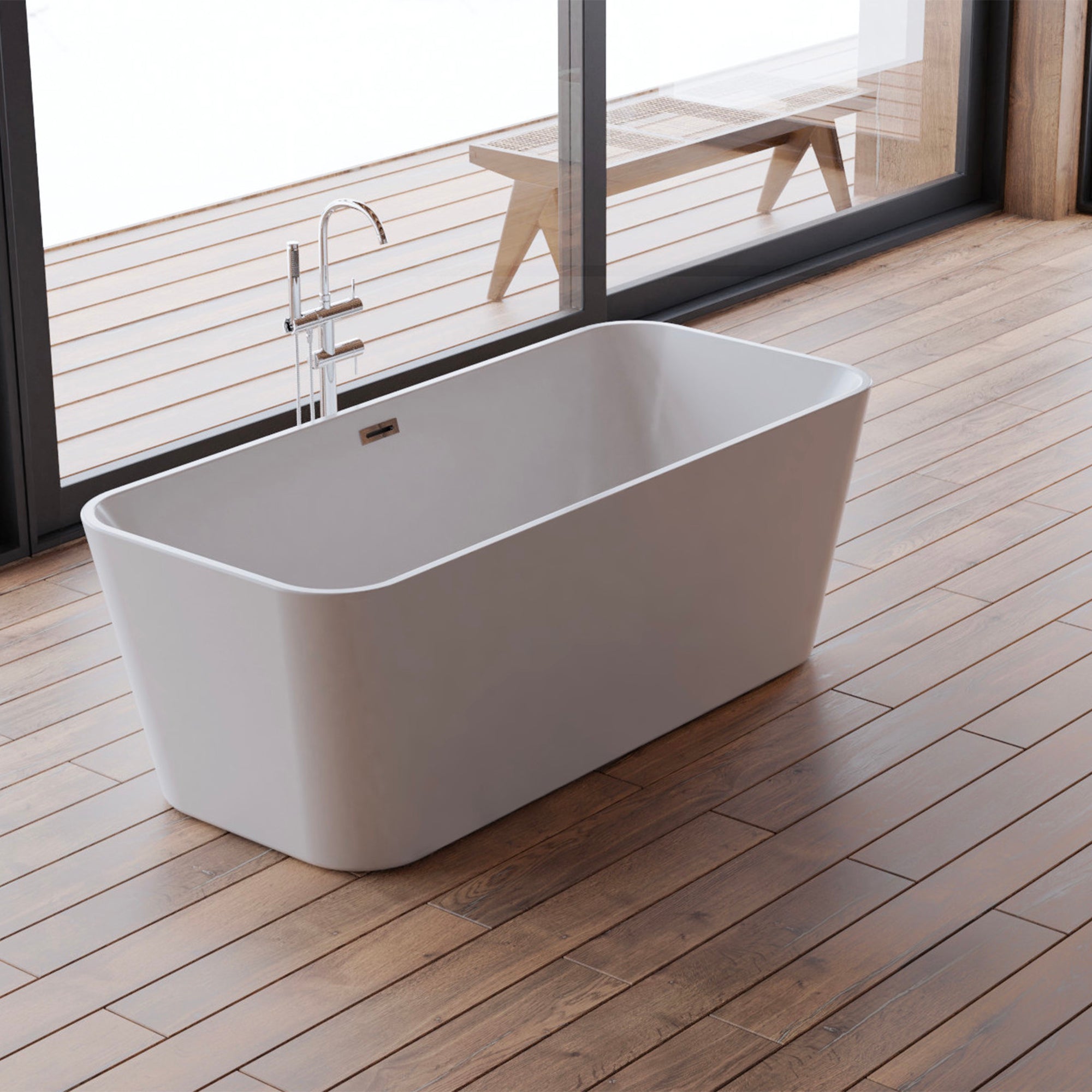 Bañera exenta stellar 170 blanche 170 x75 x56 cm, spalina