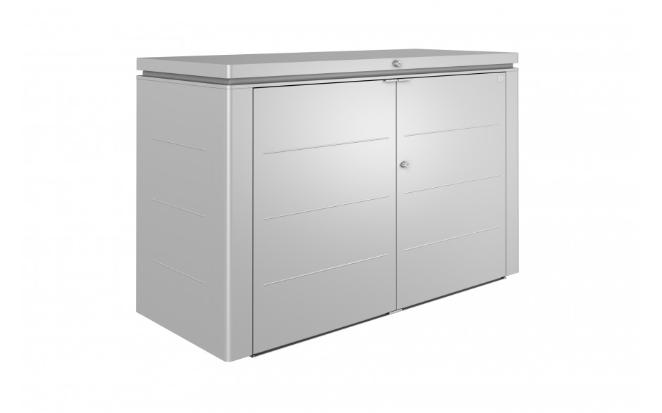 BAUL ARCON METALICO HIGHBOARD 160 BIOHORT JARDIN PLATA