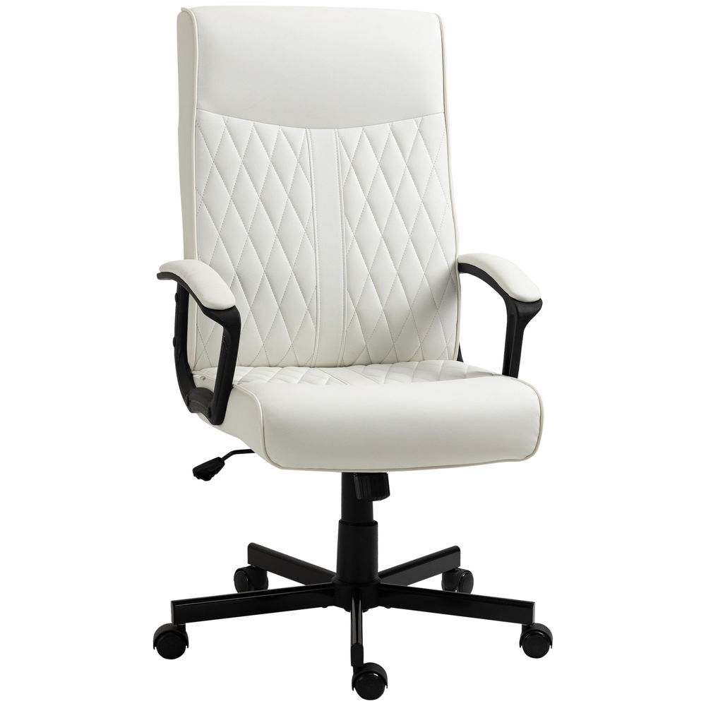 Silla de oficina 65x72x112.5 cm pu, espuma, nylon, acero color beige