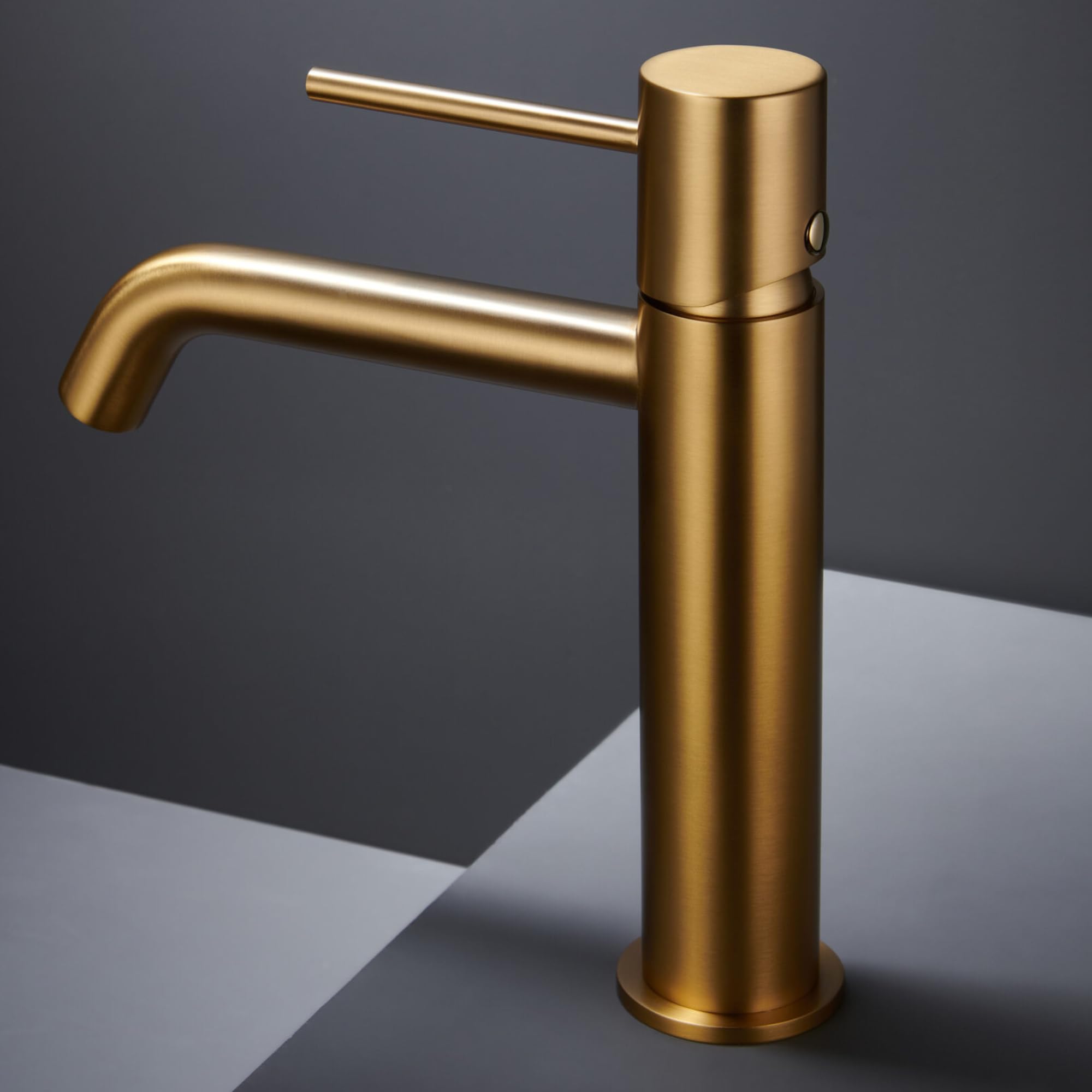 Imex - grifo monomando lavabo caño bajo oro serie monza