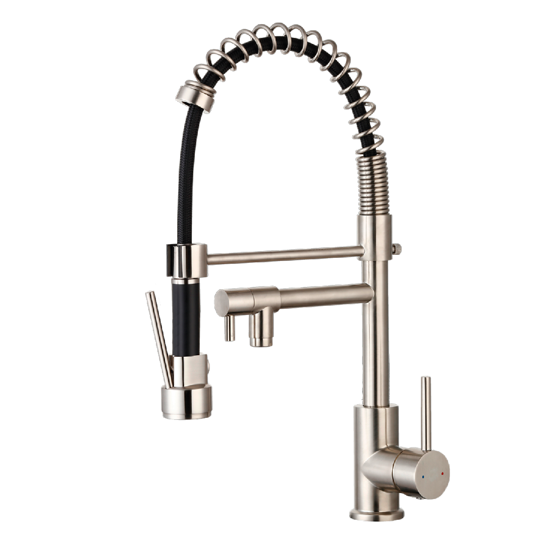 Big pro mezclador de fregadero con rociador móvil acero inoxidable