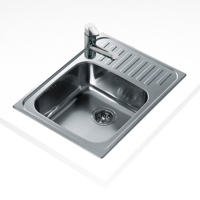 Fregadero teka classic 1c rev inox cubeta + escurridor 190mm